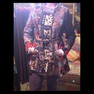 Colorful patchwork coat