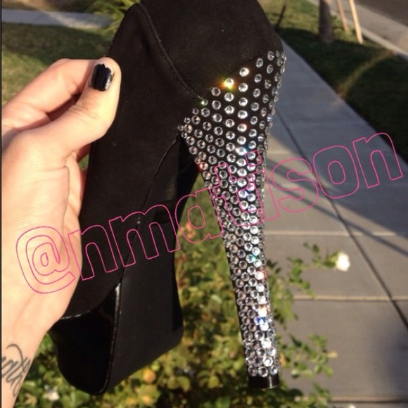 🎉Host Pick 11/22🎉Custom Rhinestone Heels - Picture 2 of 4