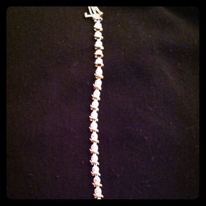 Diamond tennis bracelet.