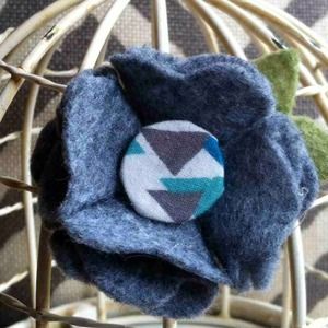 Grey Primrose Flower Hair Clip