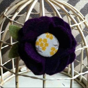 Purple Primrose Flower Clip
