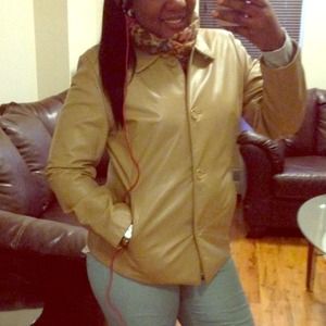 ❌NO TRADE❌ Tan leather jacket