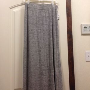 Gray and black maxi skirt