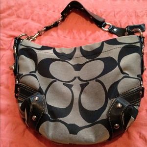 Coach black and grey bag