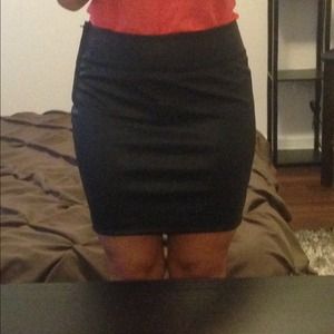 Faux leather mini skirt