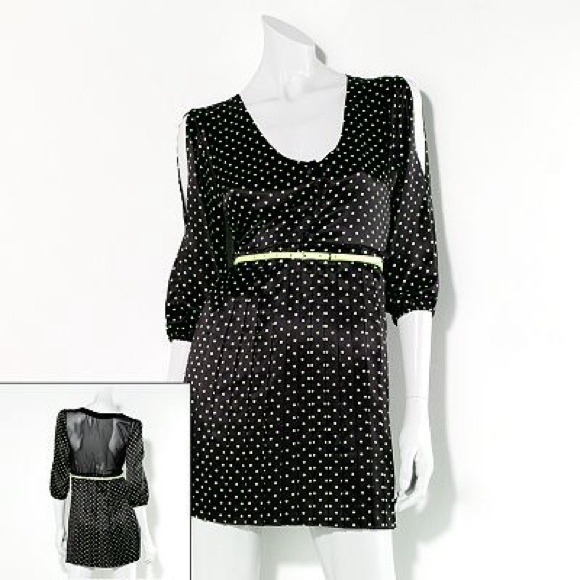 Princess Vera Wang Neon Polka-Dot Dress - Juniors