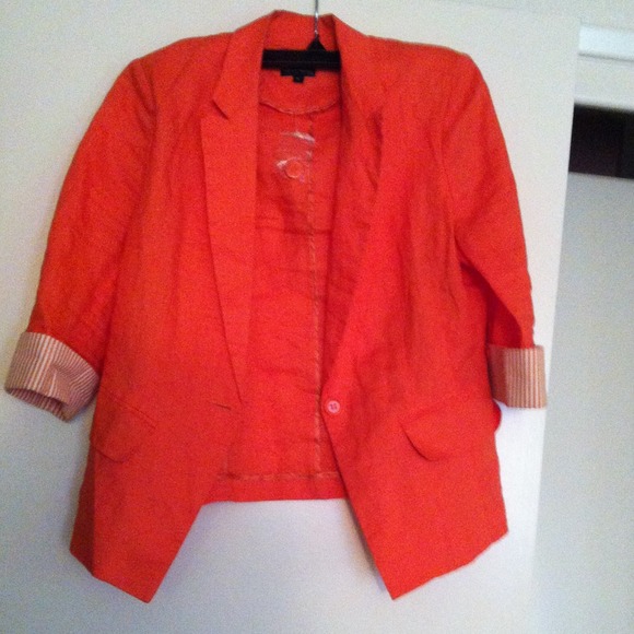 Orange blazer .
