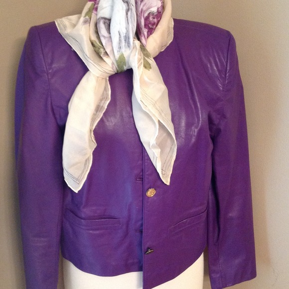 SOLD...........Vintage Purple Leather Jacket