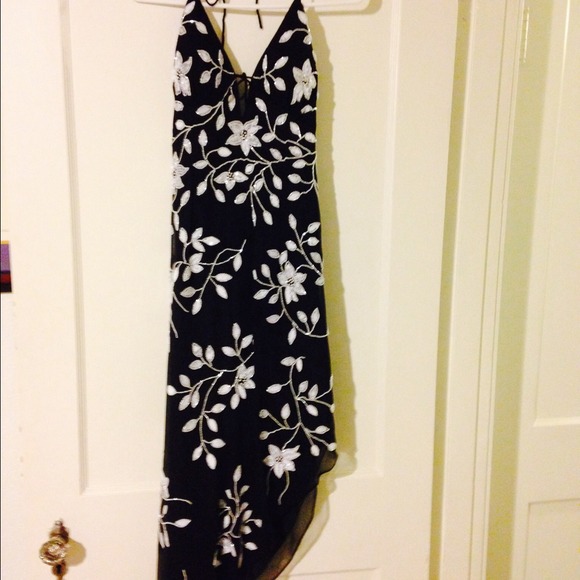 SOLD - Caché Beaded Cocktail Dress- Size M