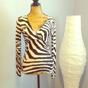 Zebra stripe long sleeve top from Express.