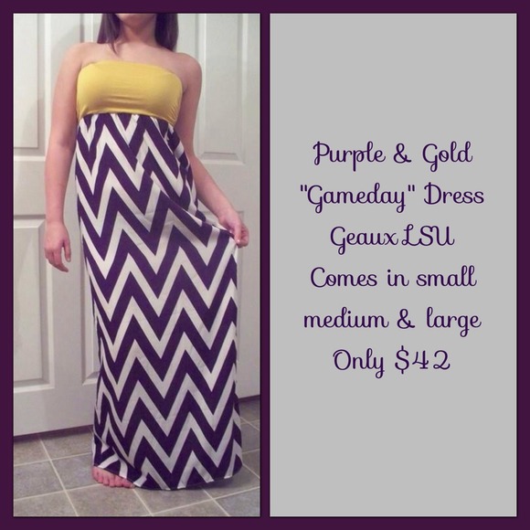 **FLASH SALE** Purple & Gold Gameday Dress