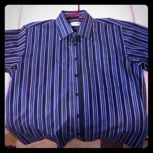 Italian. Wonderful array of blue,black and gray.