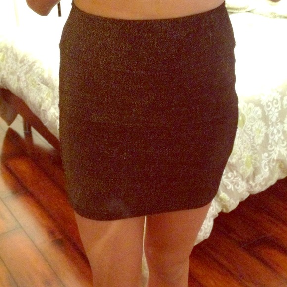 Black and gold shimmery skirt