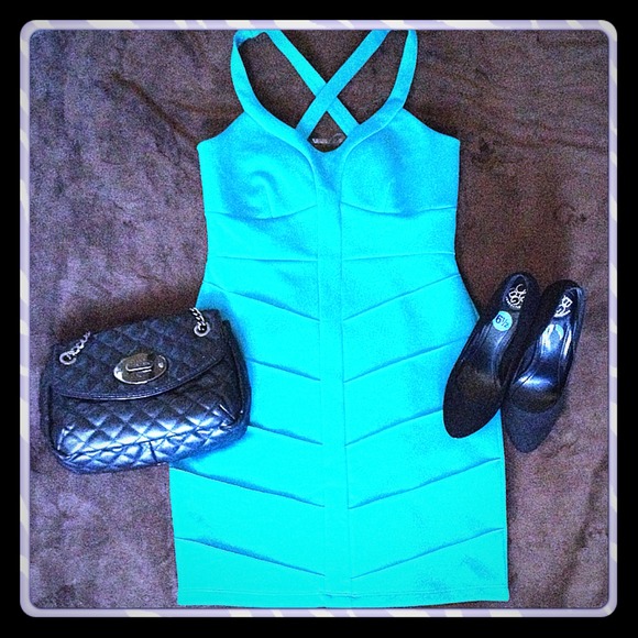 Teal Bandage Dress