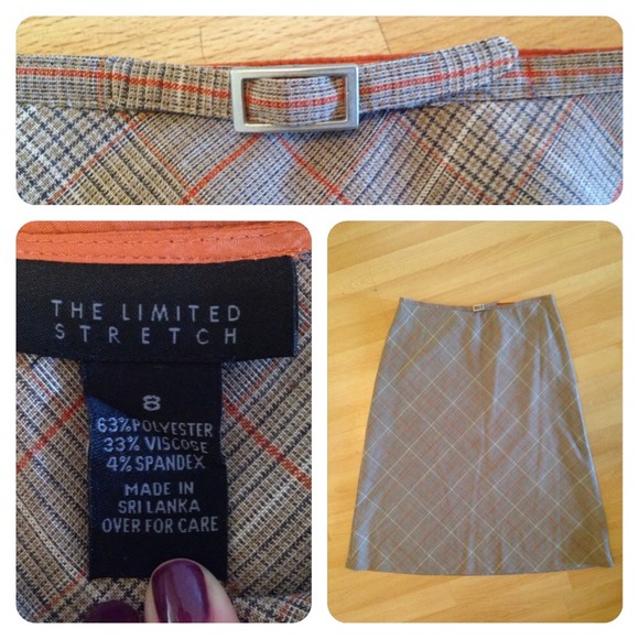 🚫Sold🚫The Limited skirt sz 8. Glen plaid! Cite! - Picture 2 of 3