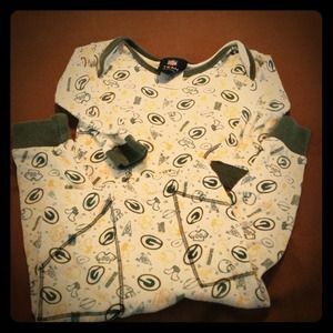Greenbay packer baby pjs