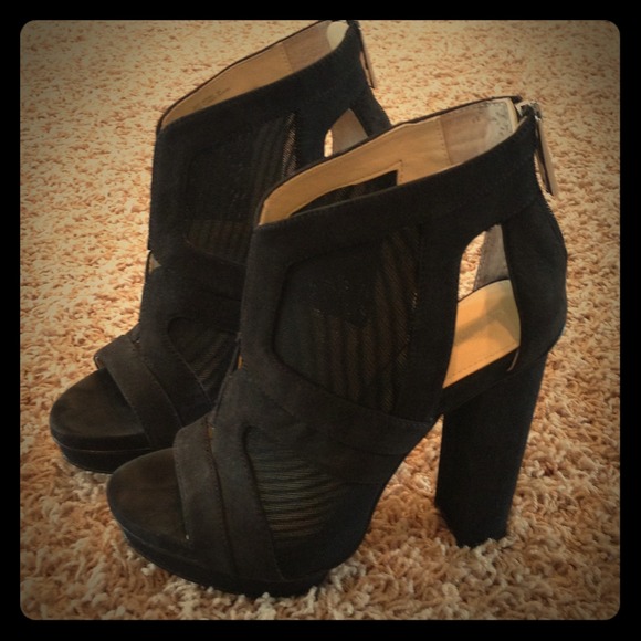 Calvin Klein open toe booties