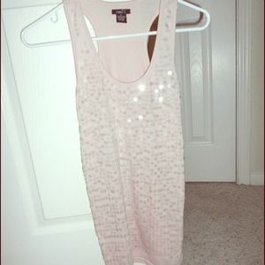 Light pink sequined top