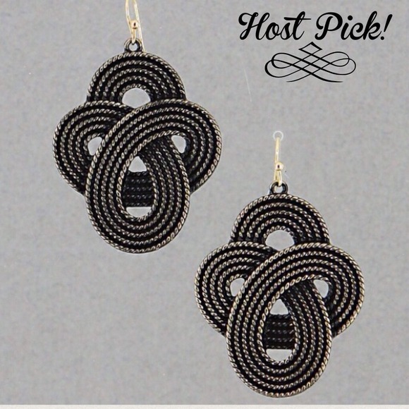 3 for 15🎀Black & gold knot earrings - Picture 2 of 6