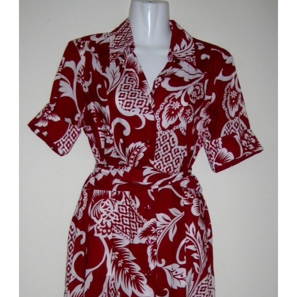 Red/ White Shirt Dress & Matching Baby Romper