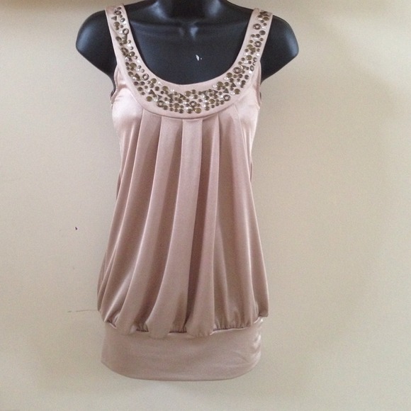 Beaded collar top