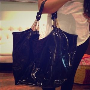 DKNY patent leather LARGE bag
