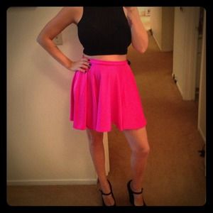 Hot pink shimmery skate skirt