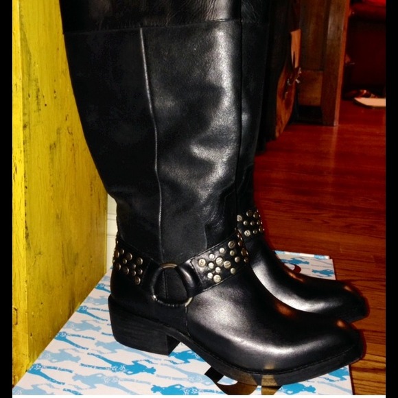 Lucchese Black Alexis Riding Boot!  Size 8