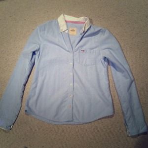 Hollister baby blue cotton shirt!