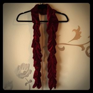FINAL MARKDOWN! Gorgeous red velvet scarf NWT