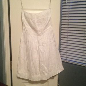 Strapless WHITE dress!!