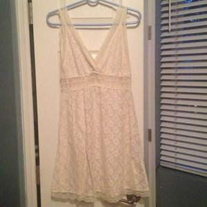 CREAM dress!! Large size runs more like a medium