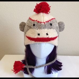 Knit Sock Monkey Hat
