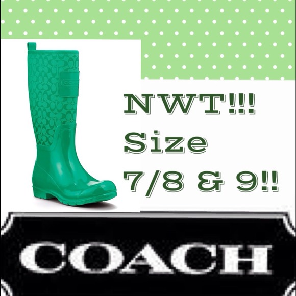 SOLD ON EBAY!!! Coach Green Rainboot !!