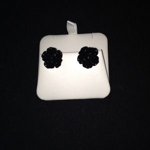 Black rose earrings *REDUCED*