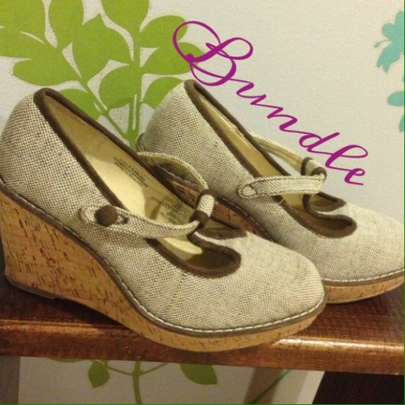 Shoes - Bundle for Kelly! Cute brown wedges