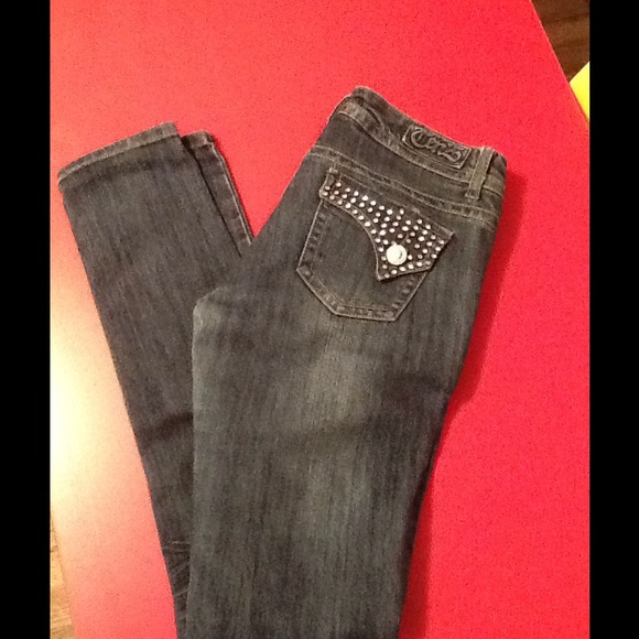 Denim Rhinestone Jeans - Picture 3 of 3