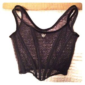 Vintage Frederick's cropped sheer bustier