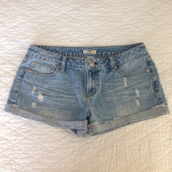 Distressed Denim Shorts