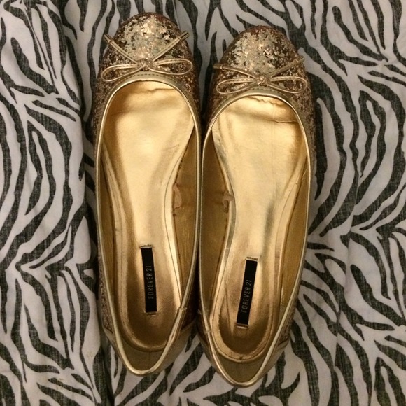 Sparkly gold shoes