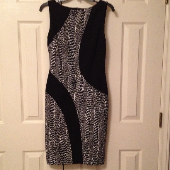 Cache Black and White Dress