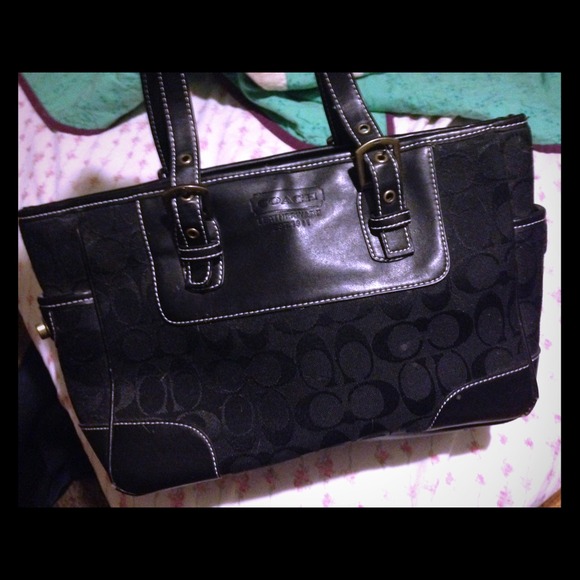 Authentic black coach handbag