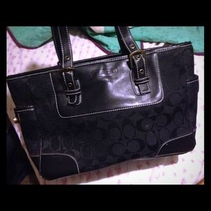 Authentic black coach handbag
