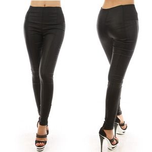 KNIT LEGGINGS WITH MATTE COATED FINISH