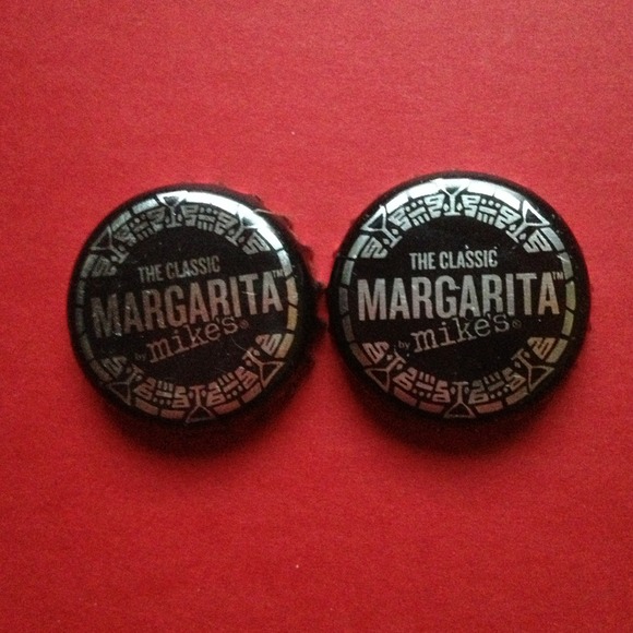 The classic margarita Mike's Bottle Cap Earrings. - Picture 1 of 1