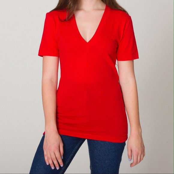 😍SOLD😍 AA Burnt Orange Deep V Tee
