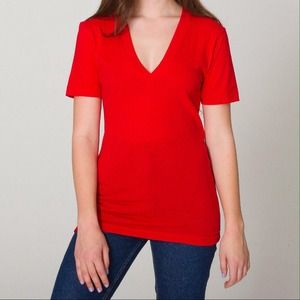 😍SOLD😍 AA Burnt Orange Deep V Tee
