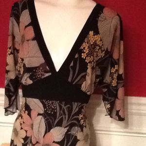 Black top with flowers