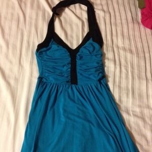 Blue halter dress