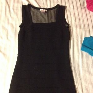 Mesh back black dress NWOT